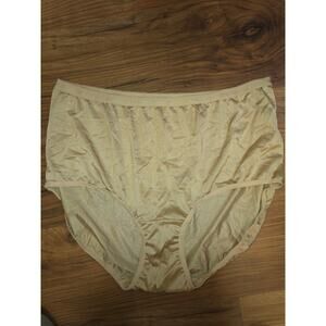 ComfortChoice Panties Womens Size 10 3XL Beige Sheer Briefs Nylon Cotton 7425